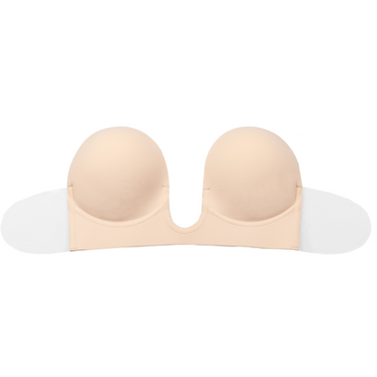 BYE-BRA - SUJETADOR SIN ASAS EN U BEIGE COPA D