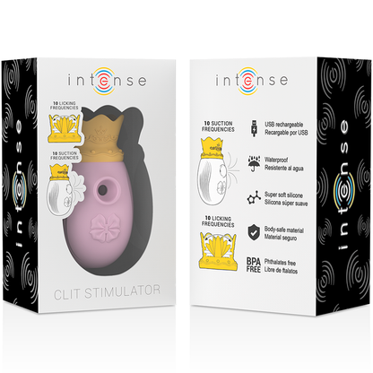 INTENSE - ESTIMULADOR CLÍTORIS 10 MODOS DE SUCCIÓN Y LICKING - ROSA