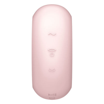 SATISFYER - PRO TO GO 3 ESTIMULADOR Y VIBRADOR DOBLE ROSA