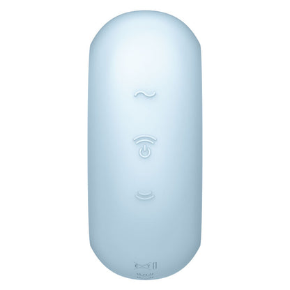 SATISFYER - PRO TO GO 3 ESTIMULADOR Y VIBRADOR DOBLE AZUL
