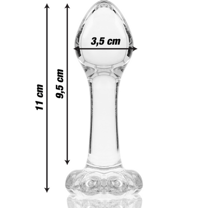 NEBULA SERIES BY IBIZA - MODELO 2 PLUG CRISTAL TRANSPARENTE 11 CM -O- 3.5 CM