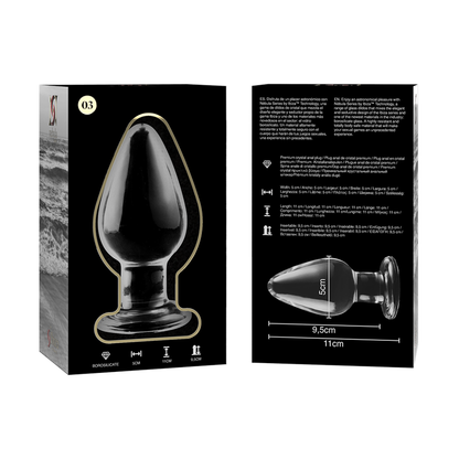 NEBULA SERIES BY IBIZA - MODELO 3 PLUG CRISTAL TRANSPARENTE 11 CM -O- 5 CM