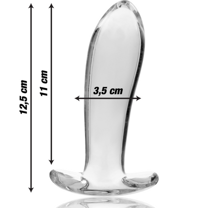 NEBULA SERIES BY IBIZA - MODELO 5 PLUG CRISTAL TRANSPARENTE 12.5 CM -O- 3.5 CM
