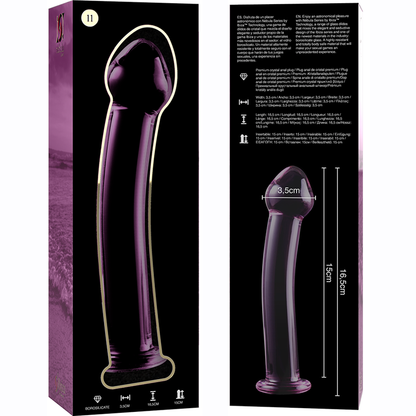 NEBULA SERIES BY IBIZA - MODELO 11 DILDO CRISTAL ROSA 16 CM -O- 3 CM