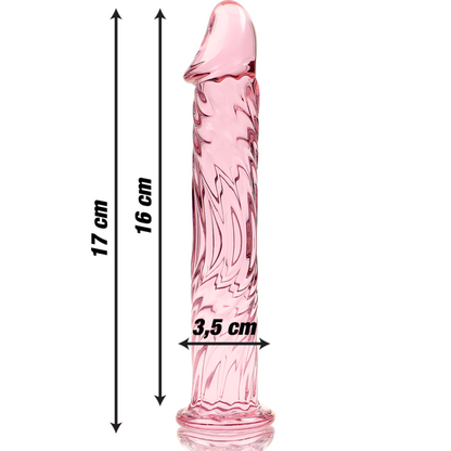 NEBULA SERIES BY IBIZA - MODELO 12 DILDO CRISTAL ROSA 17 CM -O- 3.5 CM