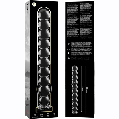 NEBULA SERIES BY IBIZA - MODELO 22 DILDO CRISTAL TRANSPARENTE 21.5 CM -O- 2.5 CM