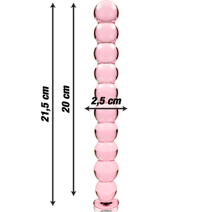 NEBULA SERIES BY IBIZA - MODELO 22 DILDO CRISTAL ROSA 21.5 CM -O- 2.5 CM