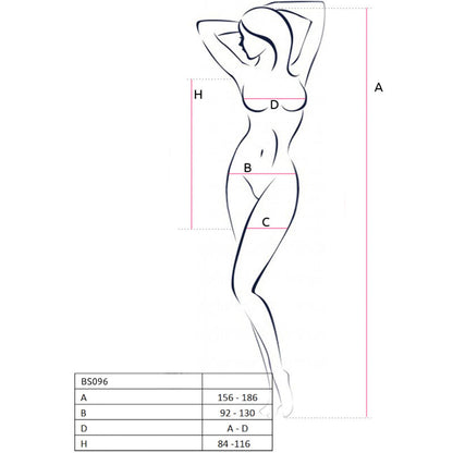 PASSION - BS096 BODYSTOCKING ROJO TALLA ÚNICA