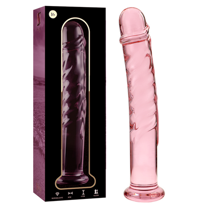 NEBULA SERIES BY IBIZA - MODELO 16 DILDO CRISTAL ROSA 18.5 CM -O- 3 CM