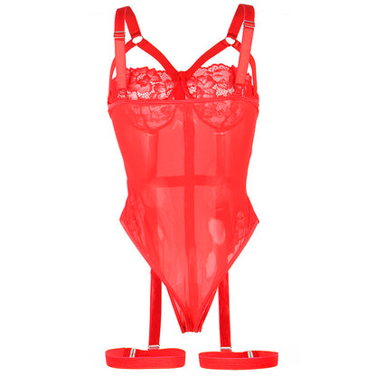 SUBBLIME - TEDDY CON LIGUERO DETALLE TIRAS PECHO ROJO L/XL