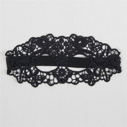 QUEEN LINGERIE - ANTIFAZ DE ENCAJE NEGRO