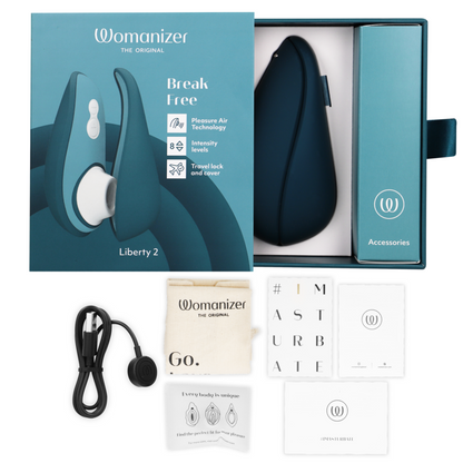 WOMANIZER - LIBERTY 2 ESTIMULADOR & SUCCIONADOR CLÍTORIS AZUL