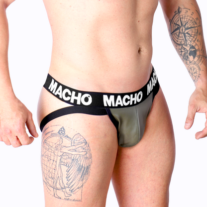 MACHO - MX27GR JOCK CUERO GRIS BEIGE L