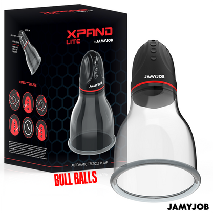 JAMYJOB - XPAND LITE BOMBA AUTOMÁTICA DE TESTÍCULOS 3 NIVELES DE SUCCIONADOR GRIS