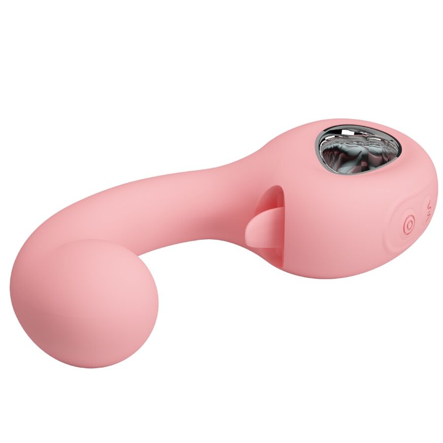 PRETTY LOVE - ERYNNYES VIBRADOR PUNTO G + ESTIMULADOR CLÍTORIS 10 VIBRACIONES ROSA