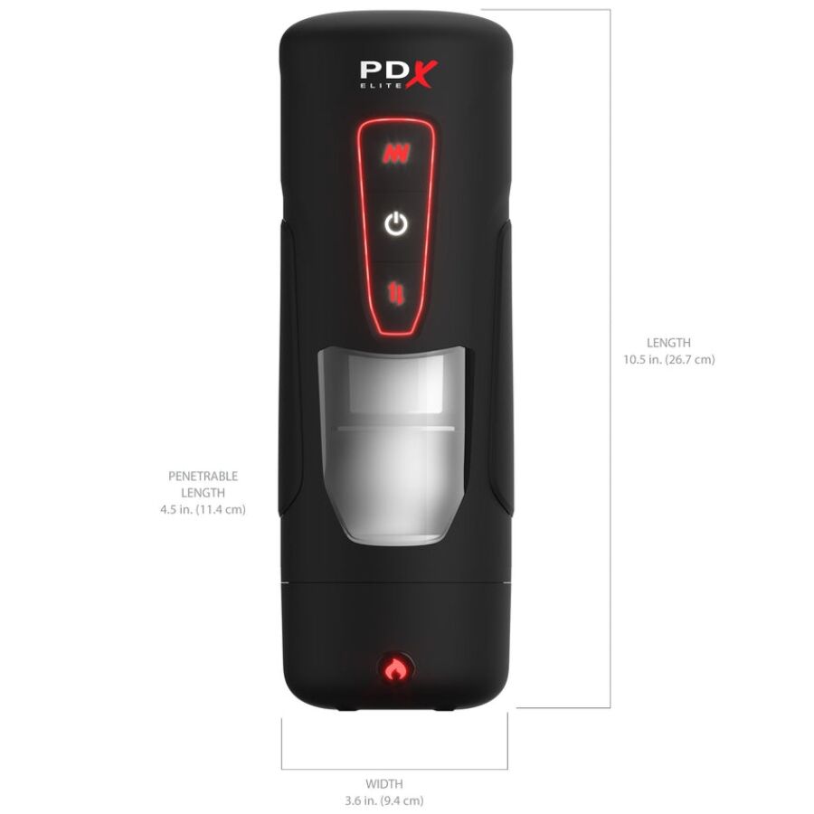 PDX ELITE - MILK ME HOTTER MASTURBADOR AUTOMÁTICO CON THRUSTING Y VIBRACIÓN EFECTO CALOR