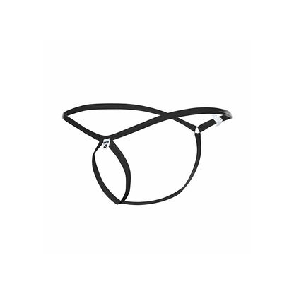 MOB - TANGA NEGRO CON FORMA DE LAGRIMA TALLA S/M