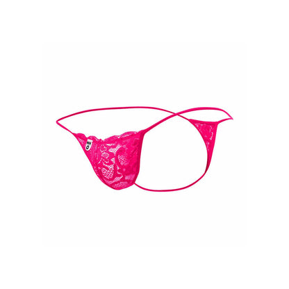 MOB - TANGA DE ENCAJE ROSA TALLA S/M