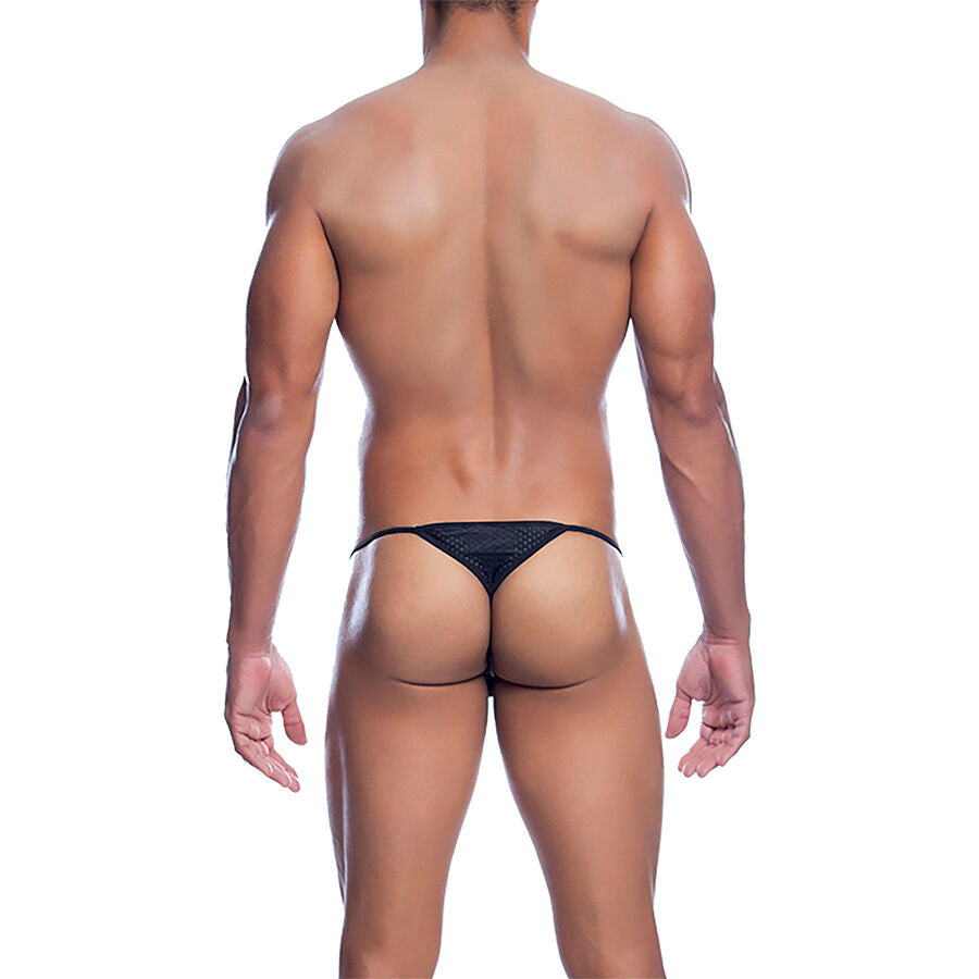 MOB - V-STRING DE MICROFIBRA NEGRA TALLA S/M