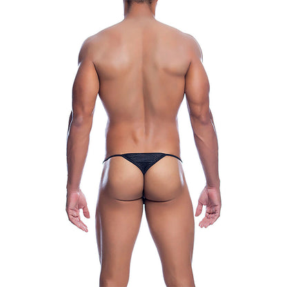 MOB - V-STRING DE MICROFIBRA NEGRA TALLA S/M