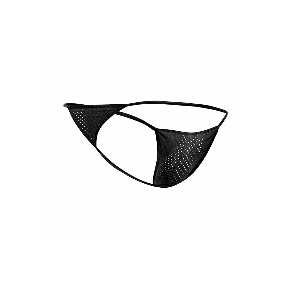 MOB - V-STRING DE MICROFIBRA NEGRA TALLA L/XL