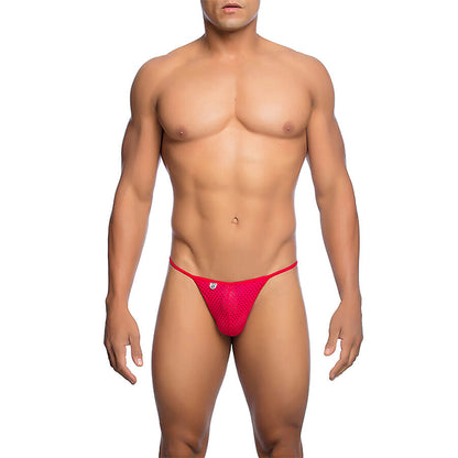 MOB - V-STRING DE MICROFIBRA ROJA TALLA S/M