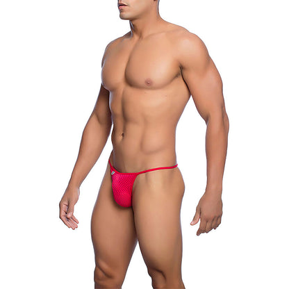 MOB - V-STRING DE MICROFIBRA ROJA TALLA S/M