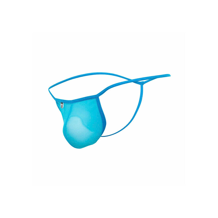 MOB - TANGA TRANSPARENTE CON FORMA DE T AQUA TALLA S/M