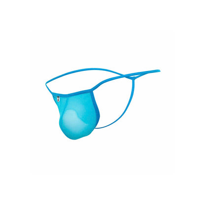 MOB - TANGA TRANSPARENTE CON FORMA DE T AQUA TALLA S/M