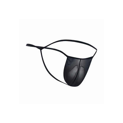 MOB - TANGA TRANSPARENTE CON FORMA DE T NEGRO TALLA S/M