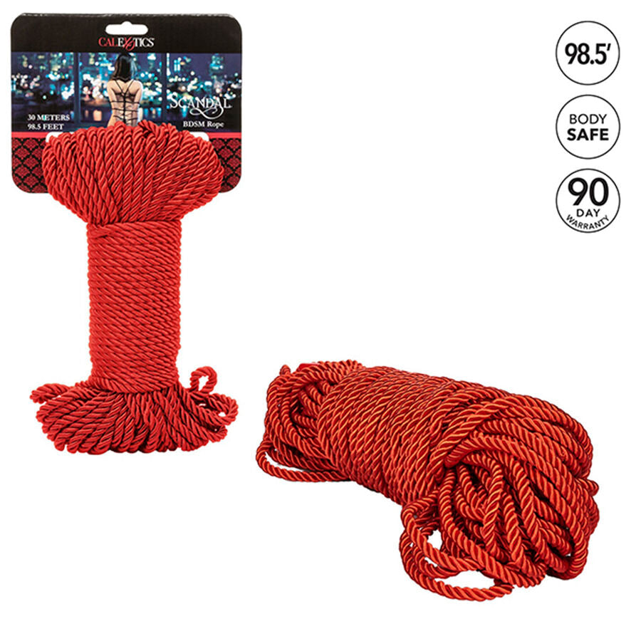 CALEXOTICS - SCANDAL CUERDA BDSM ROJA 30 M