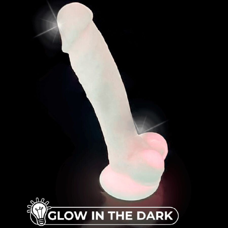 SILEXD - MODELO 1 PENE REALÍSTICO SILICONA PREMIUM SILEXPAN ROSA FLUORESCENTE 17.5 CM