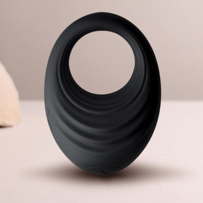 ROCKS- OFF - SPIRE ANILLO VIBRADOR PARA EL PENE NEGRO