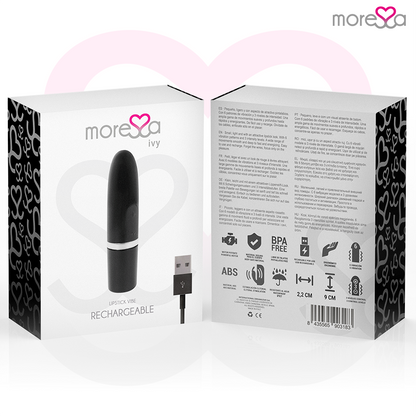 MORESSA - IVY MASAJEADOR SIMULADOR LABIAL DE VIAJE NEGRO