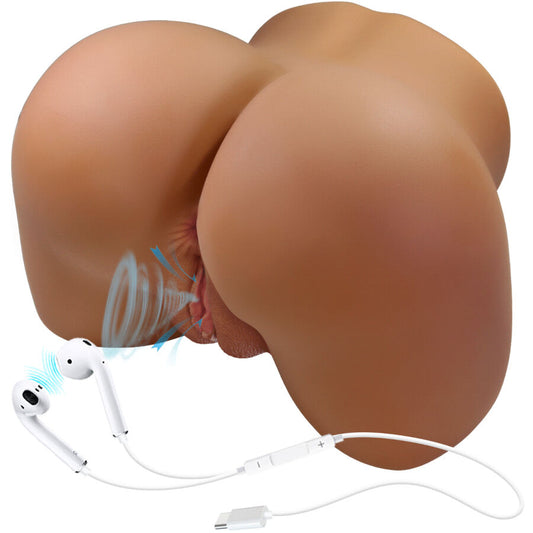 CRAZY BULL - WENDY TRASERO FEMENINO REALISTA VIBRADOR & SUCCIONADOR CON SONIDO 11 KG