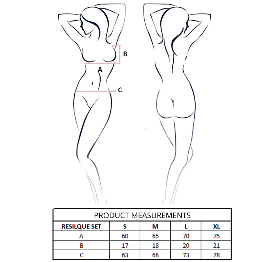 PASSION - RESILQUE SET SUJETADOR + TANGA ROJO S/M