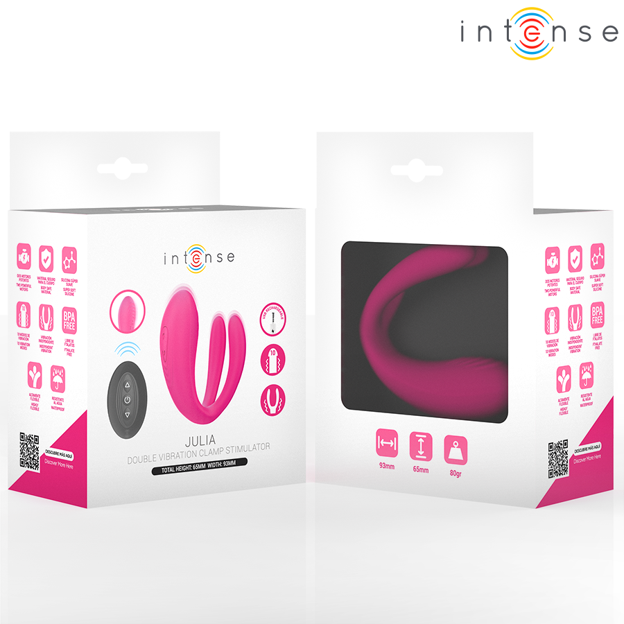 INTENSE - JULIA VIBRADOR & ESTIMULADOR DE PINZAS CONTROL REMOTO