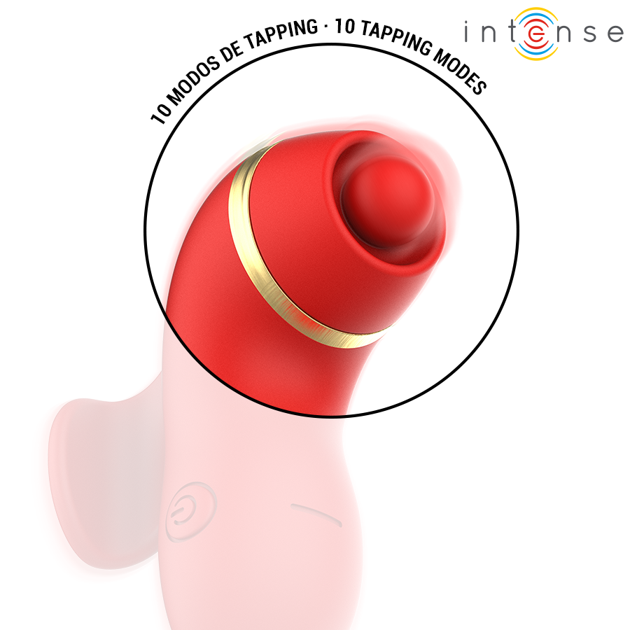 INTENSE - PATTY ESTIMULADOR CON 4 CABEZALES, SUCCIÓN, TAPPING, TICKLING Y LICKING