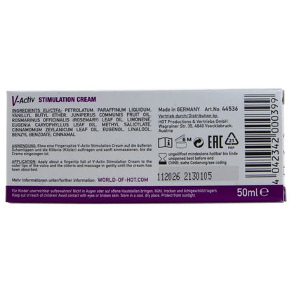 HOT - V-ACTIV CREMA ESTIMULANTE PARA MUJER 50 ML