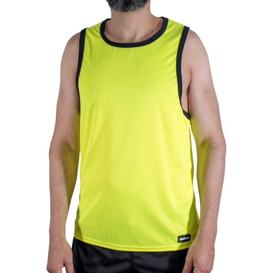 MACHO - CMV001 CAMISETA GYM AMARILLA S/M