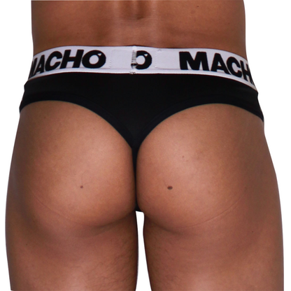 MACHO - MTG002 TANGA NEGRO/NEGRO L