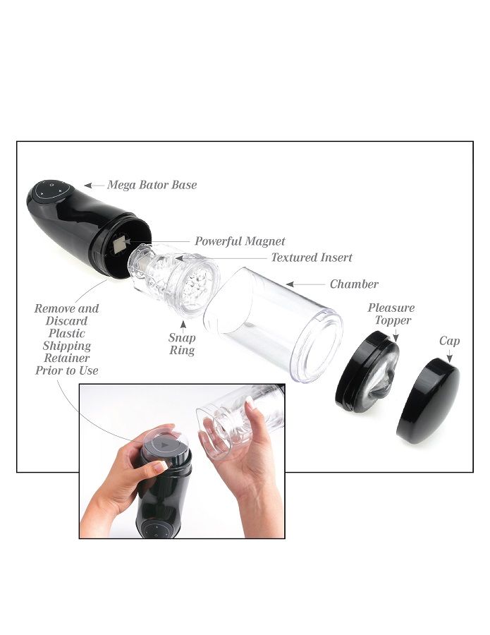 Mega-Bator Vibrador y Rotatorio – Masturbador Masculino Automático Recargable