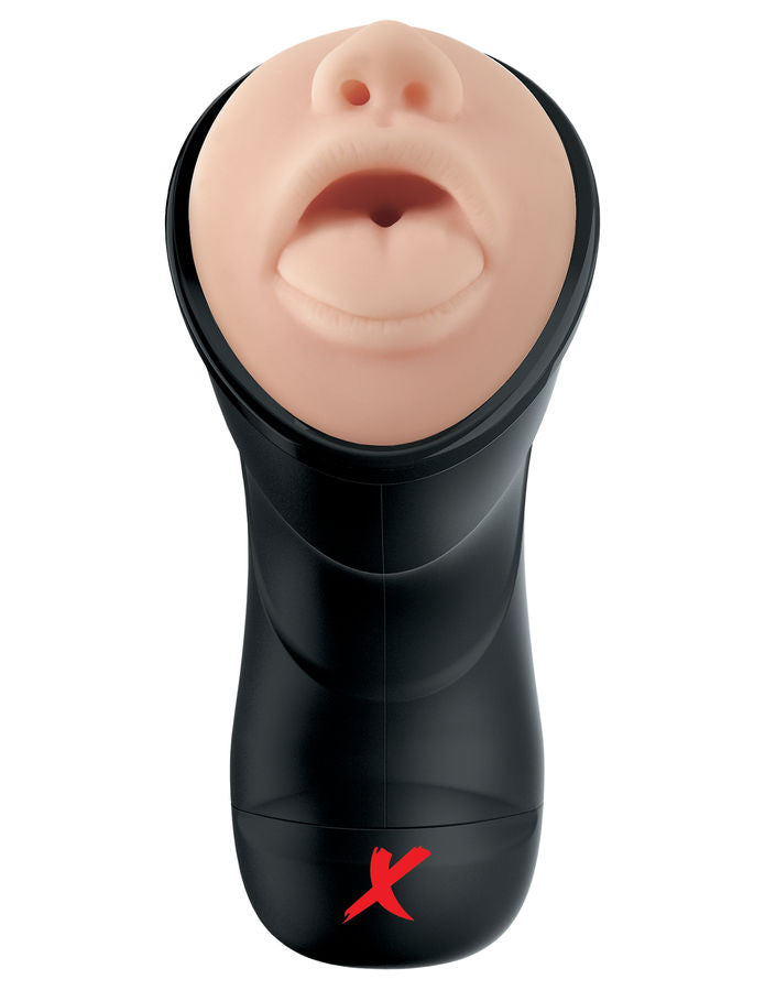 PDX ELITE - STROKER REALÍSTICO GARGANTA PROFUNDA CON VIBRACIÓN