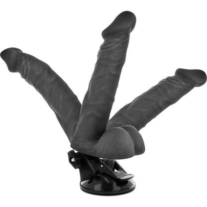 BASECOCK - VIBRADOR REALÍSTICO ARTICULABLE CONTROL REMOTO NEGRO 20 CM -O- 4.5 CM