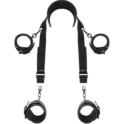 FETISH SUBMISSIVE - POSICIÓN MASTER CON 4 ESPOSAS CON FORRO DE NEOPRENO