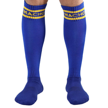 MACHO - CALCETINES LARGOS TALLA ÚNICA AZUL